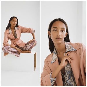 Zara Flowy Open Trench Cardigan Coat Sz Sm